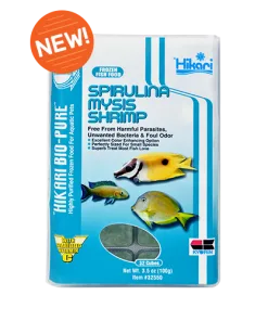 Frozen Spirulina Mysis Shrimp - Cubes - 3.5 oz *Pick Up Only*